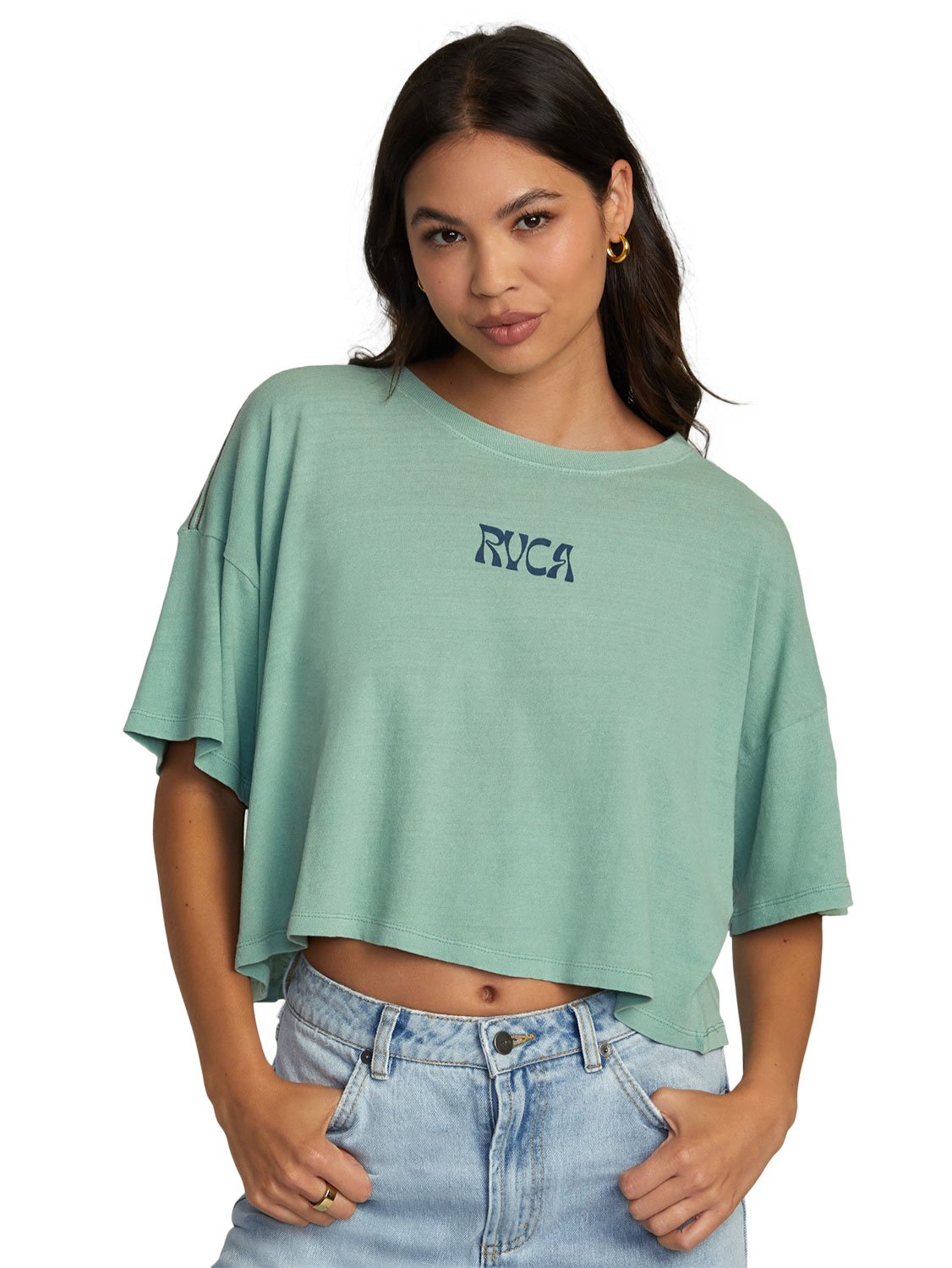 RVCA Ladies Boyfriend Crop T-Shirt