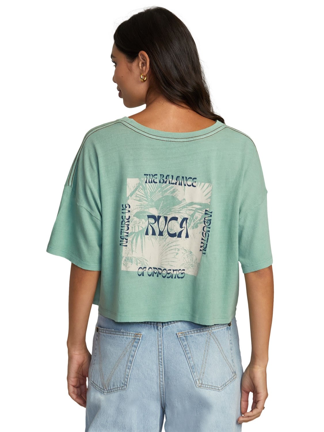 RVCA Ladies Boyfriend Crop T-Shirt