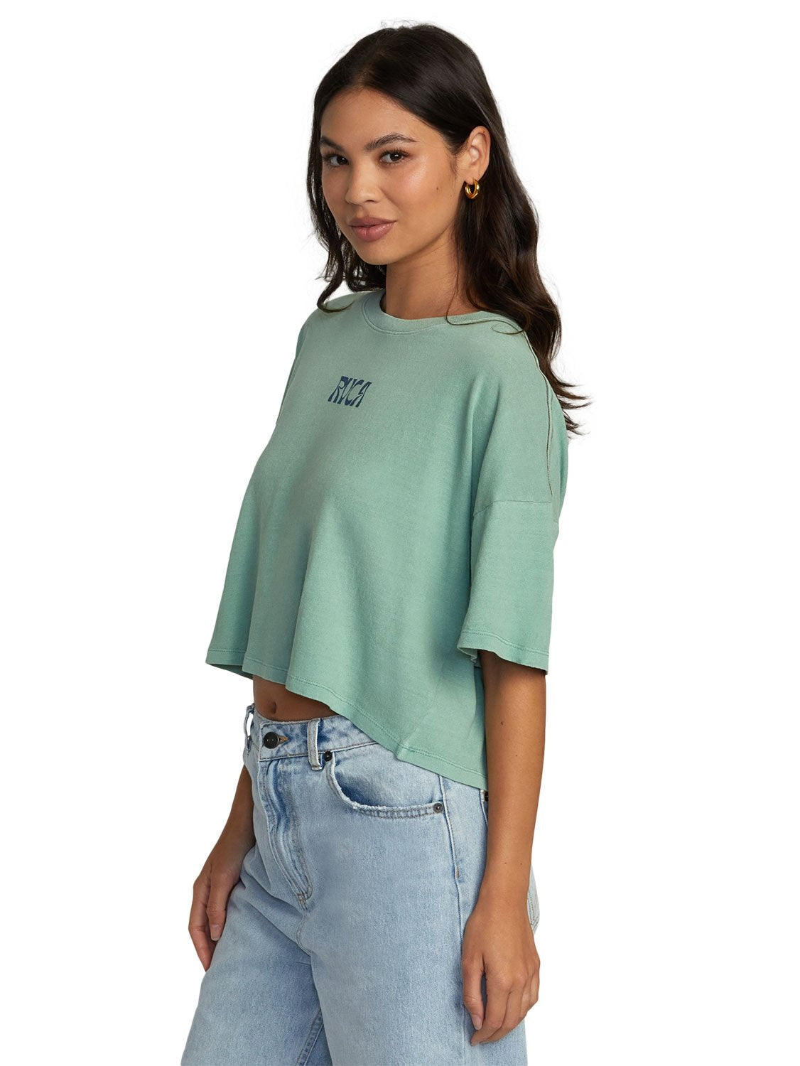 RVCA Ladies Boyfriend Crop T-Shirt