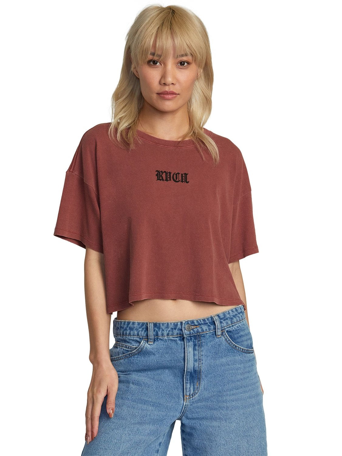 RVCA Ladies Boyfriend Crop T-Shirt