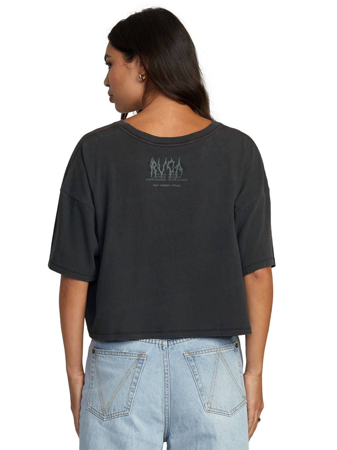 RVCA Ladies Boyfriend Crop T-Shirt