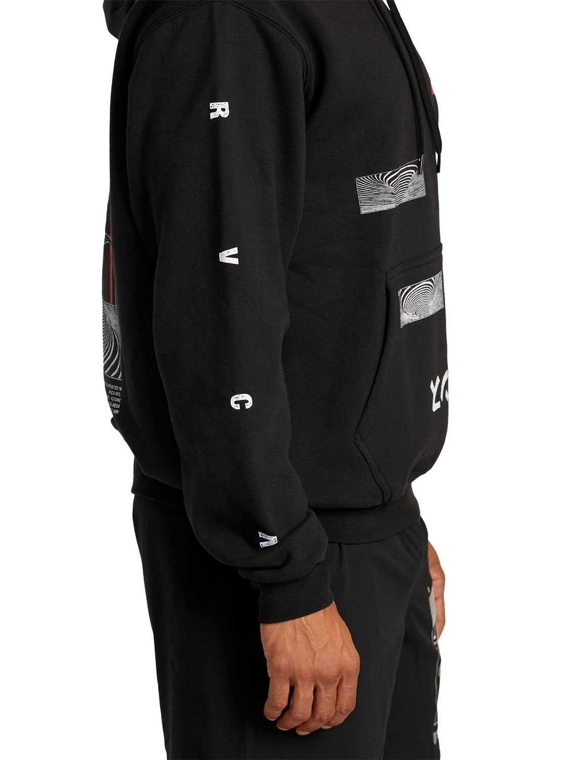 RVCA Men's Black Sun Hoodie