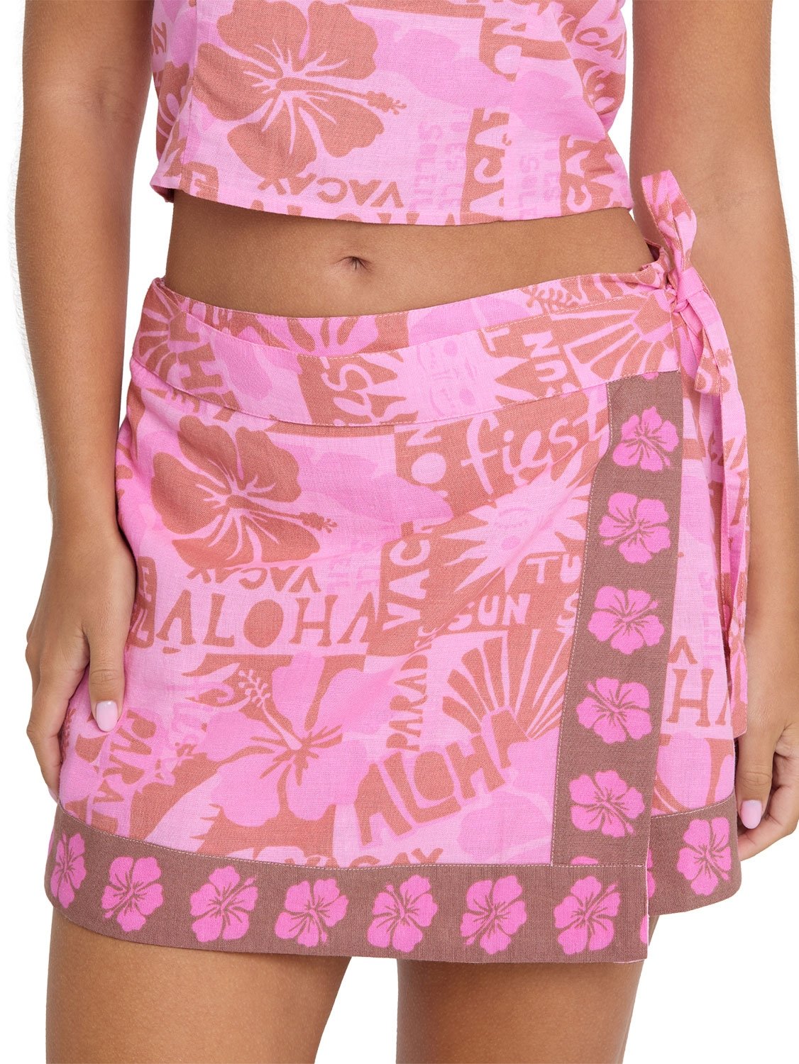 Billabong Ladies Sun Faded Wrap Mini Skirt