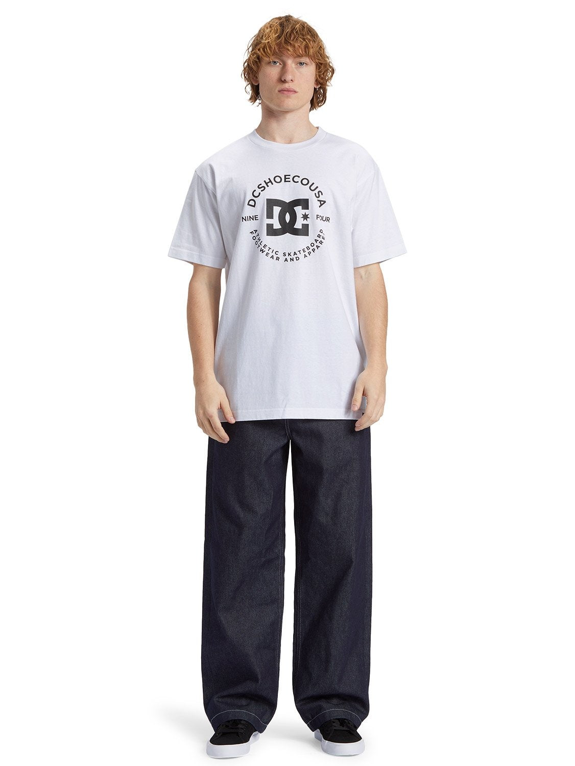 DC STAR PILOT SS - White - Black Logo (WBB0) | Boardriders