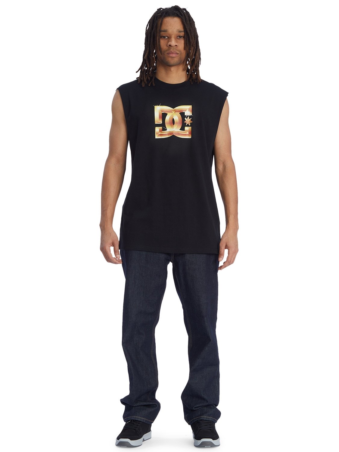 DC Men's Star Chrome Bevel Muscle Vest