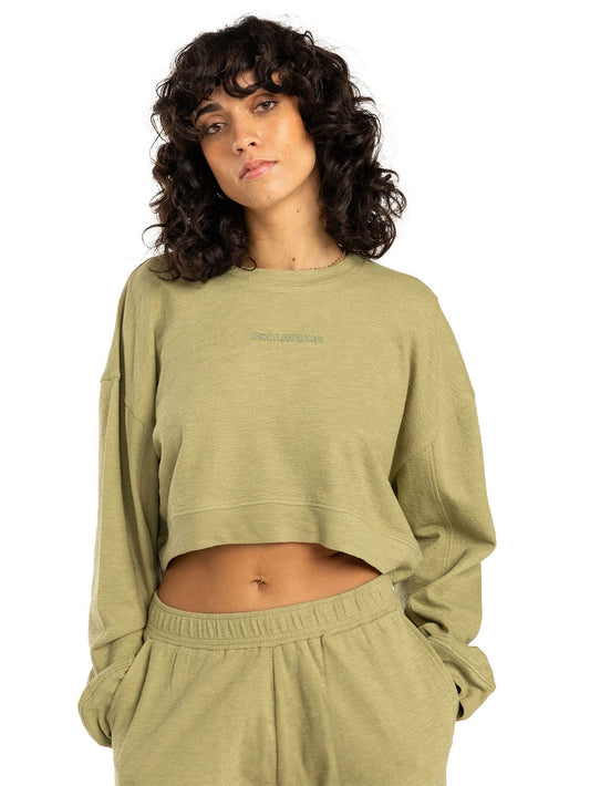 Billabong Ladies Cropped Pullover Sweatshirt