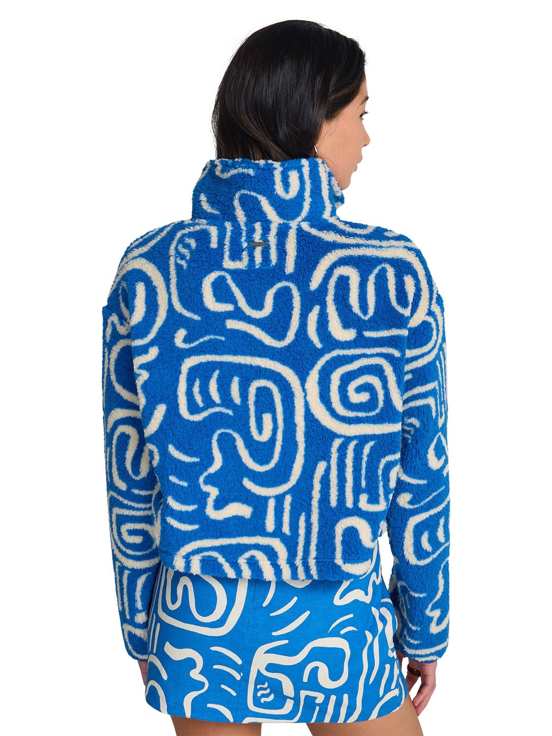 Billabong Ladies Holiday Cropped Half Zip Pullover