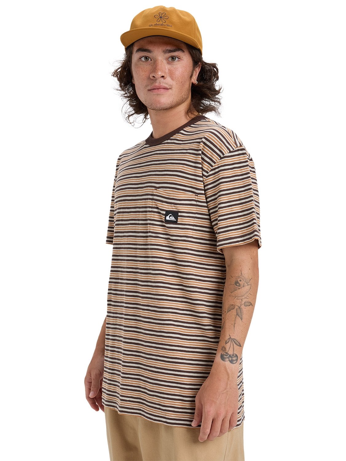 ＳＷＪ-SQRC01 Quiksilver Mens Onyx Striped T-Shirt | Boardriders