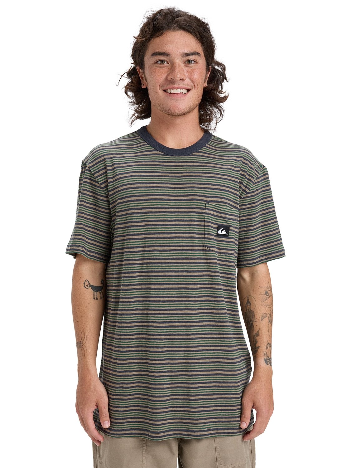 Quiksilver Mens Onyx Striped T-Shirt | Boardriders