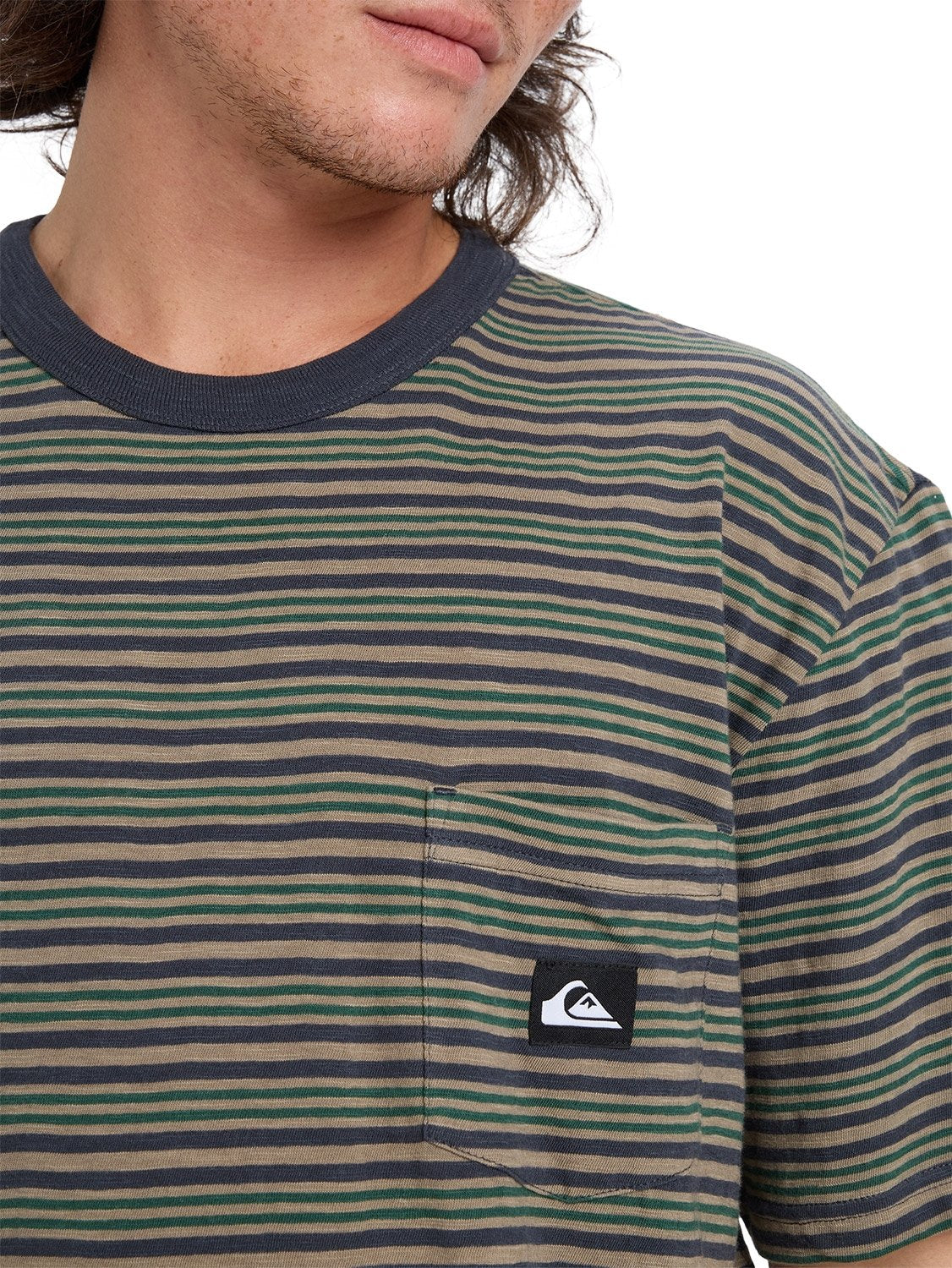 Quiksilver Mens Onyx Striped T-Shirt | Boardriders