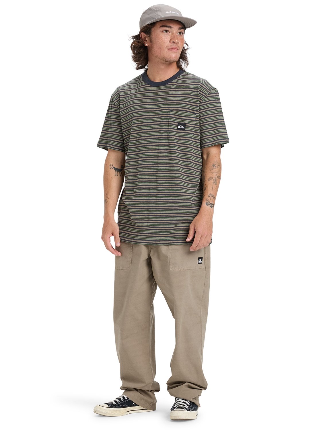 Quiksilver Mens Onyx Striped T-Shirt