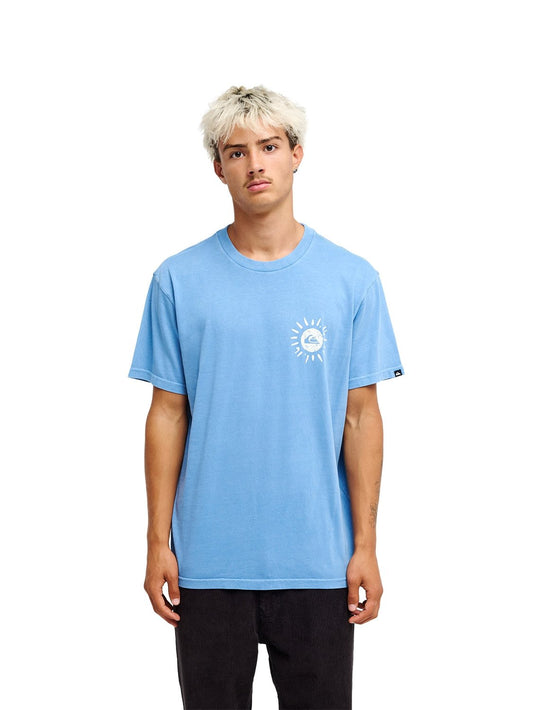 Quiksilver Men's Neon Blue T-Shirt