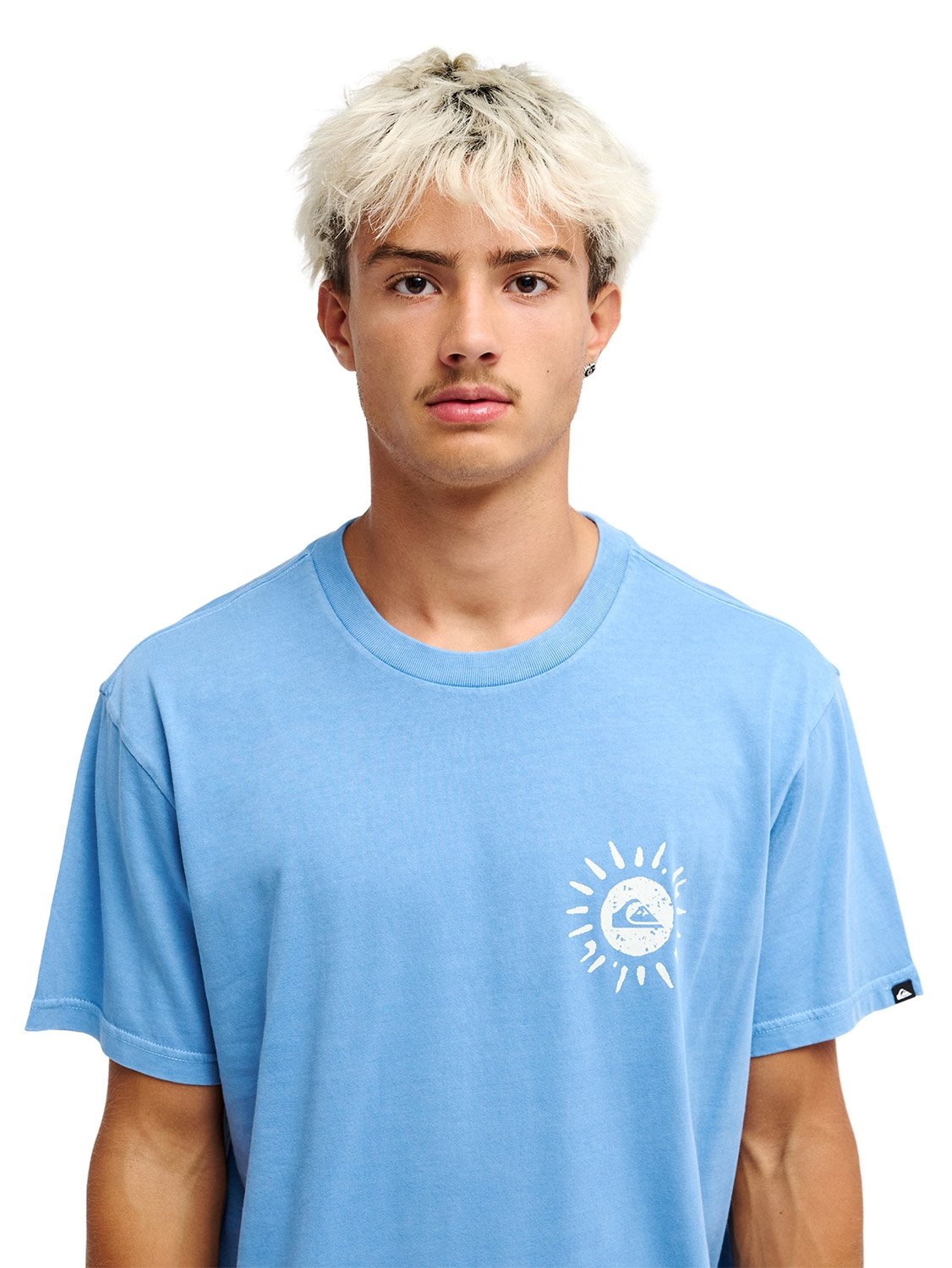 Quiksilver Men's Neon Blue T-Shirt