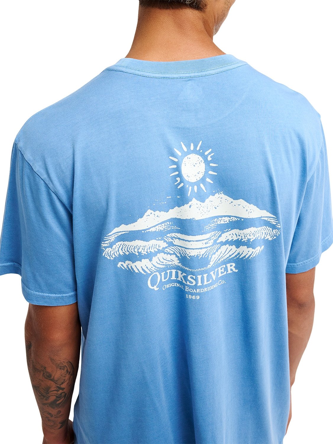 Quiksilver Men's Neon Blue T-Shirt