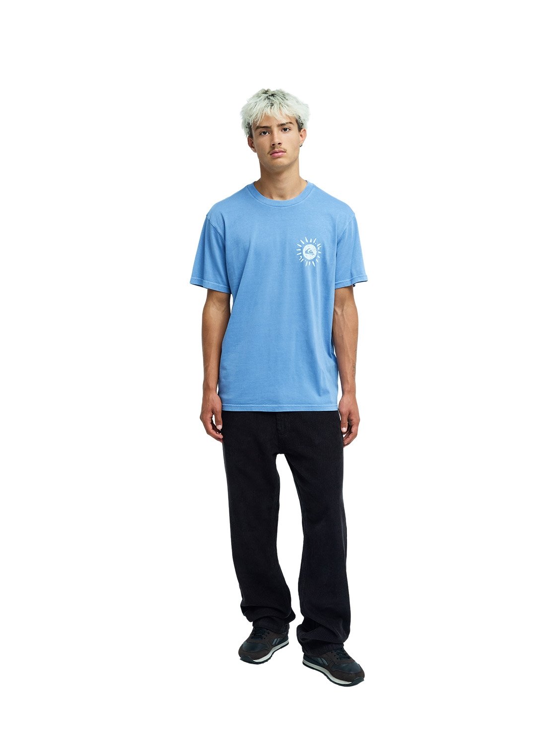 Quiksilver Men's Neon Blue T-Shirt