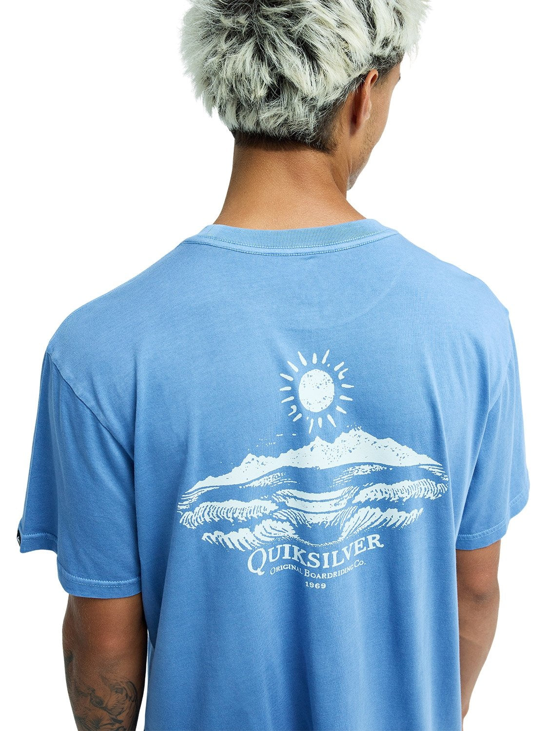 Quiksilver Men's Neon Blue T-Shirt