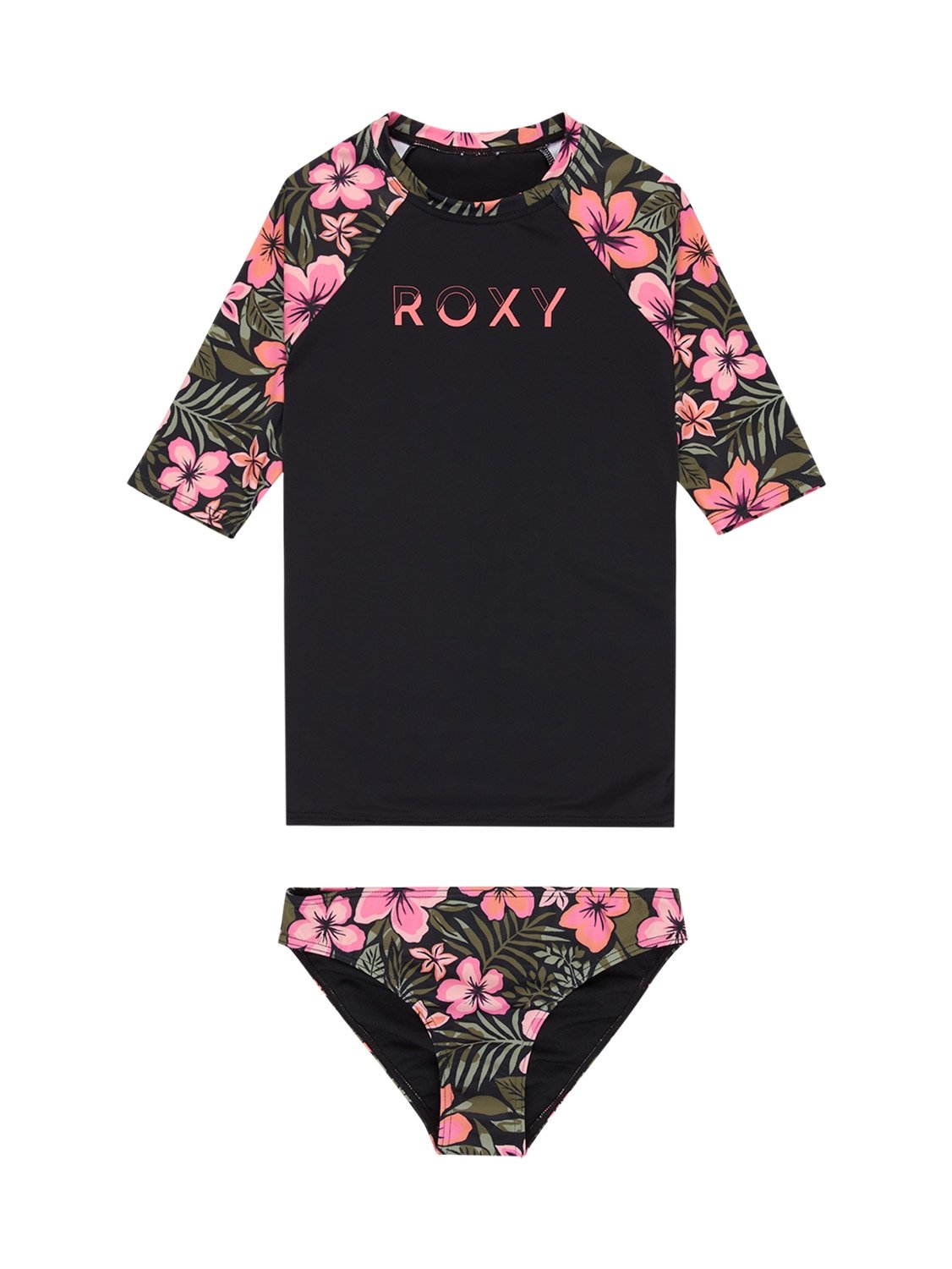 Roxy Girls Active Floral Swim Set Pack