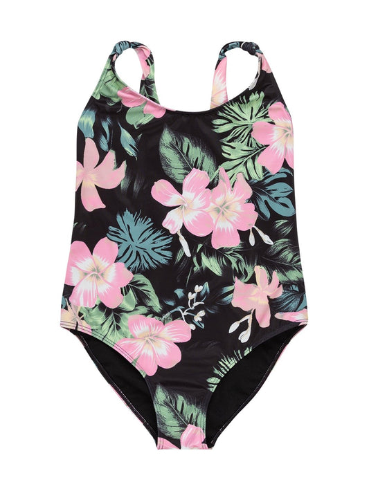 Roxy Girls Shadow Floral One-Piece Swimsuit