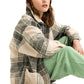 Roxy Ladies Check Me Now Blanket Coat