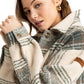 Roxy Ladies Check Me Now Blanket Coat