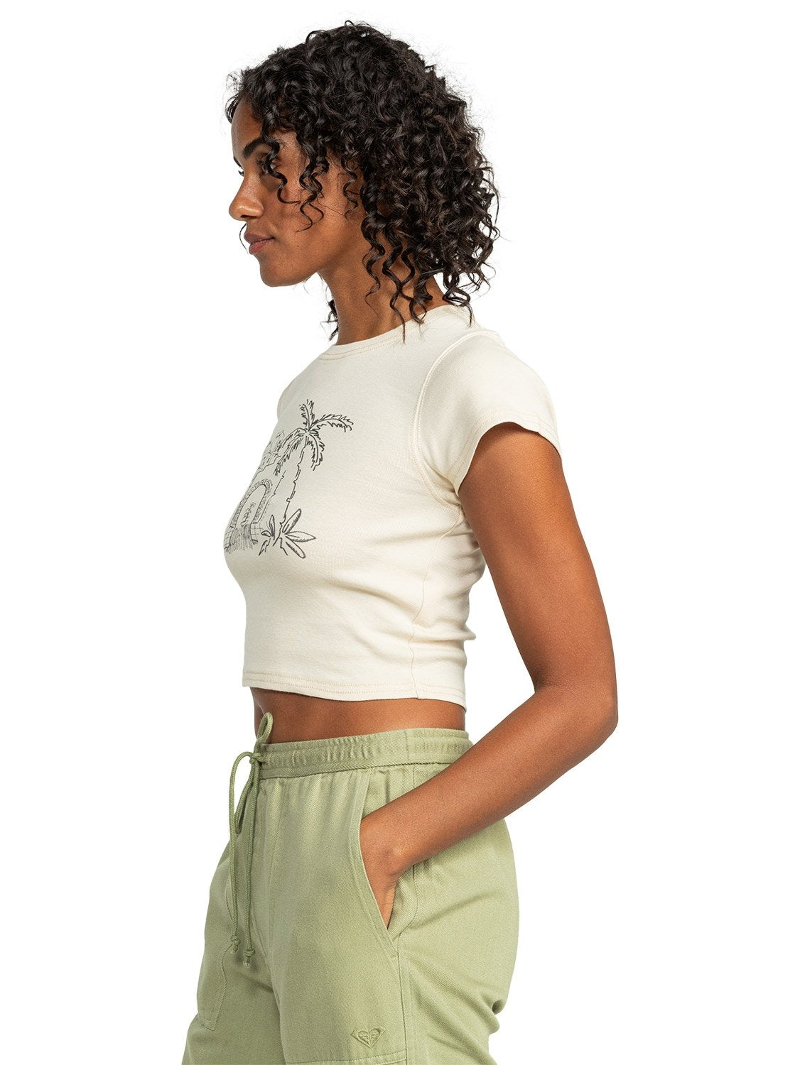 Roxy Ladies All Day Cropped T-Shirt