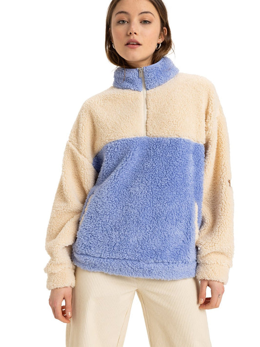 Roxy Ladies Jive Talking Block Polar Fleece Pullover