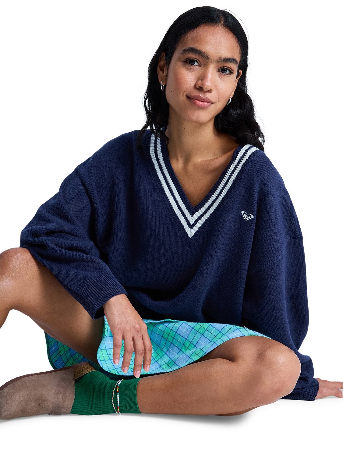 Roxy Ladies Surf School V Neck Sweater