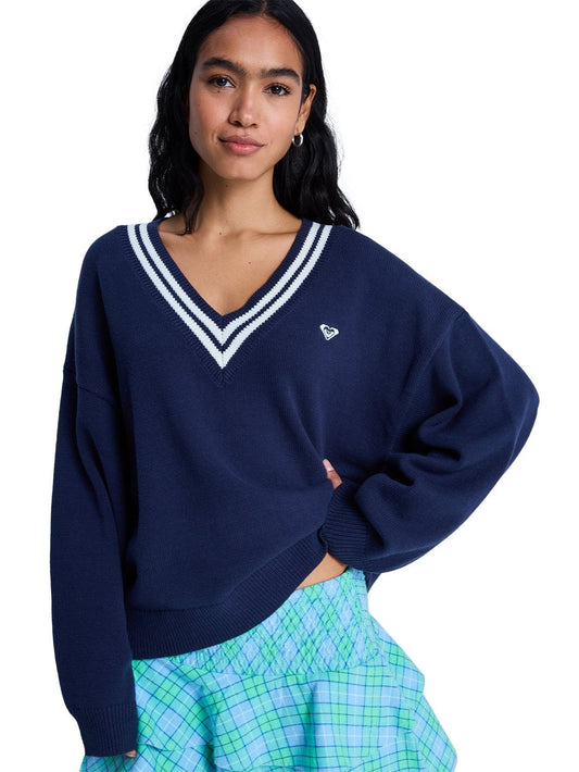 Roxy Ladies Surf School V Neck Sweater