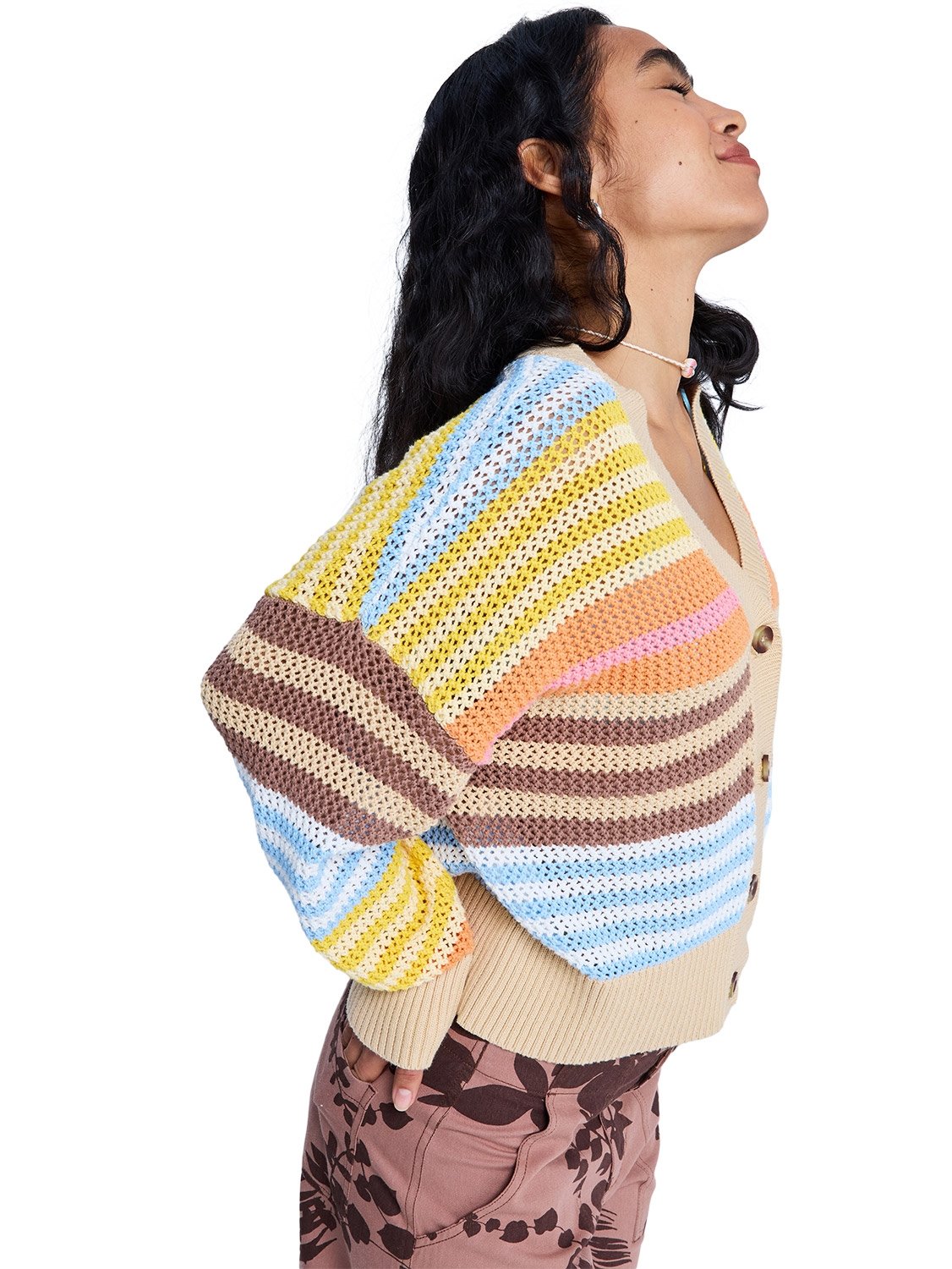 Roxy Ladies Cosmic Coast Striped Cardigan