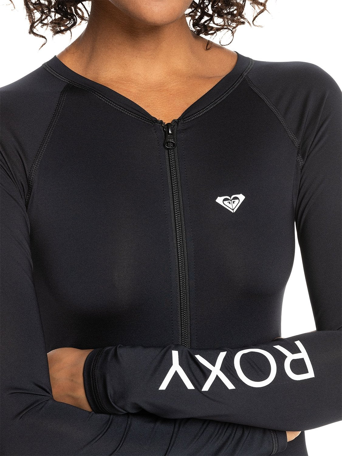 Roxy Ladies New Essentials Zipped Lycra Rashguard