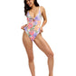 Roxy Ladies Hazey Hibiscus One-Piece Swimsuit
