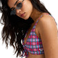 Roxy Ladies Tartan Times Elongared Bikini Top