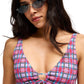 Roxy Ladies Tartan Times Elongared Bikini Top