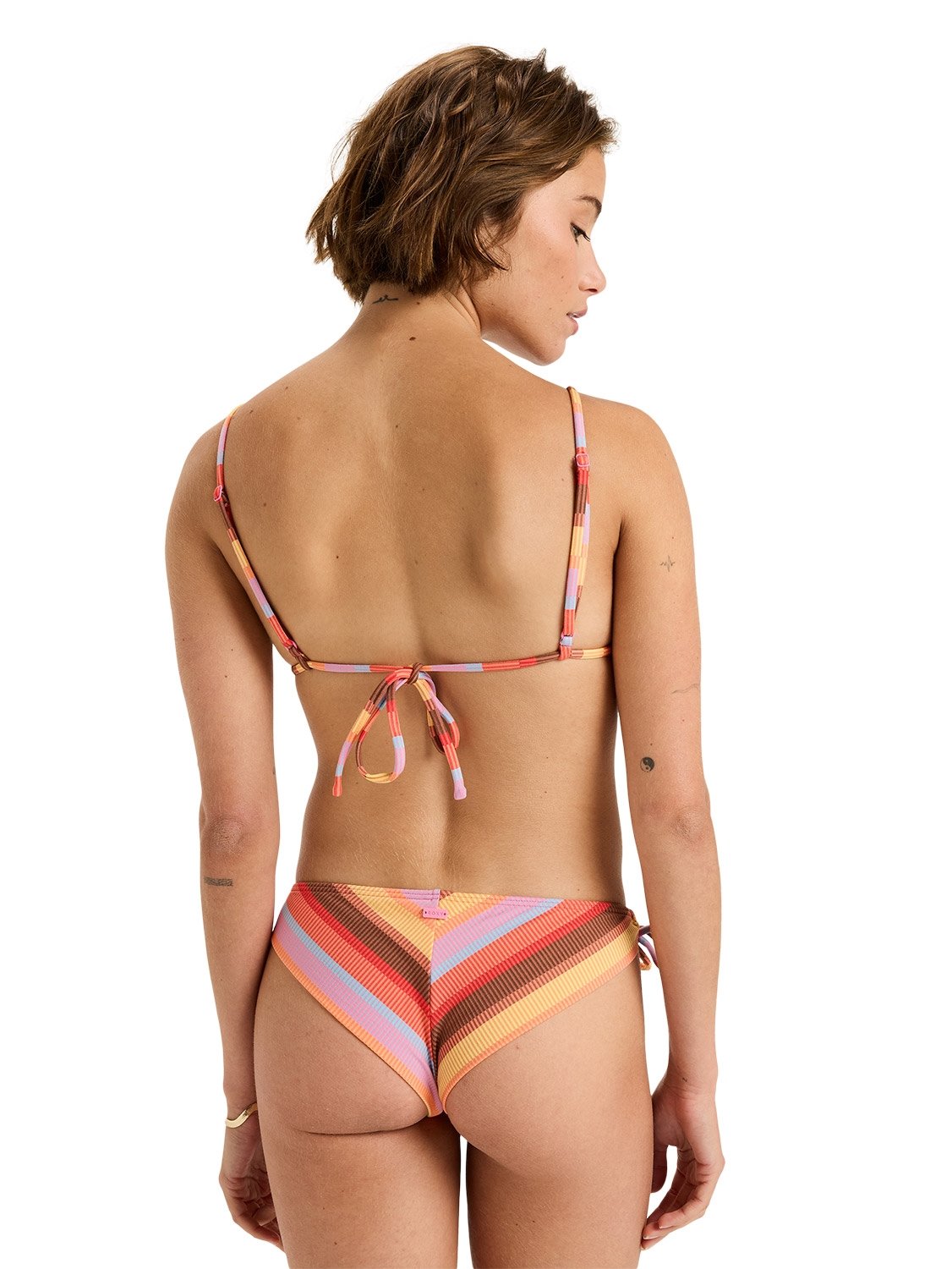 Roxy Ladies Sunset Stripe Cheeky Bikini Bottom