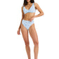 Roxy Ladies Flowers Wave Mid Waist Mod Bikini Bottom