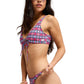 Roxy Ladues Tartan Times Tanga Bikini Bottom
