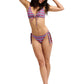 Roxy Ladues Tartan Times Tanga Bikini Bottom