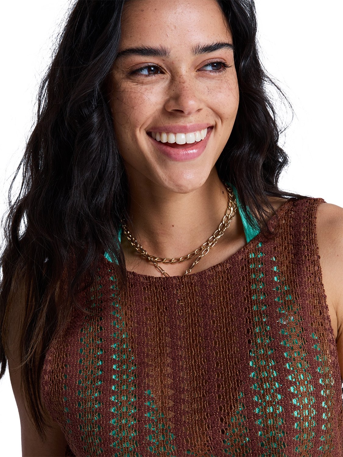 Roxy Ladies Playa Mood Crochet Long Dress
