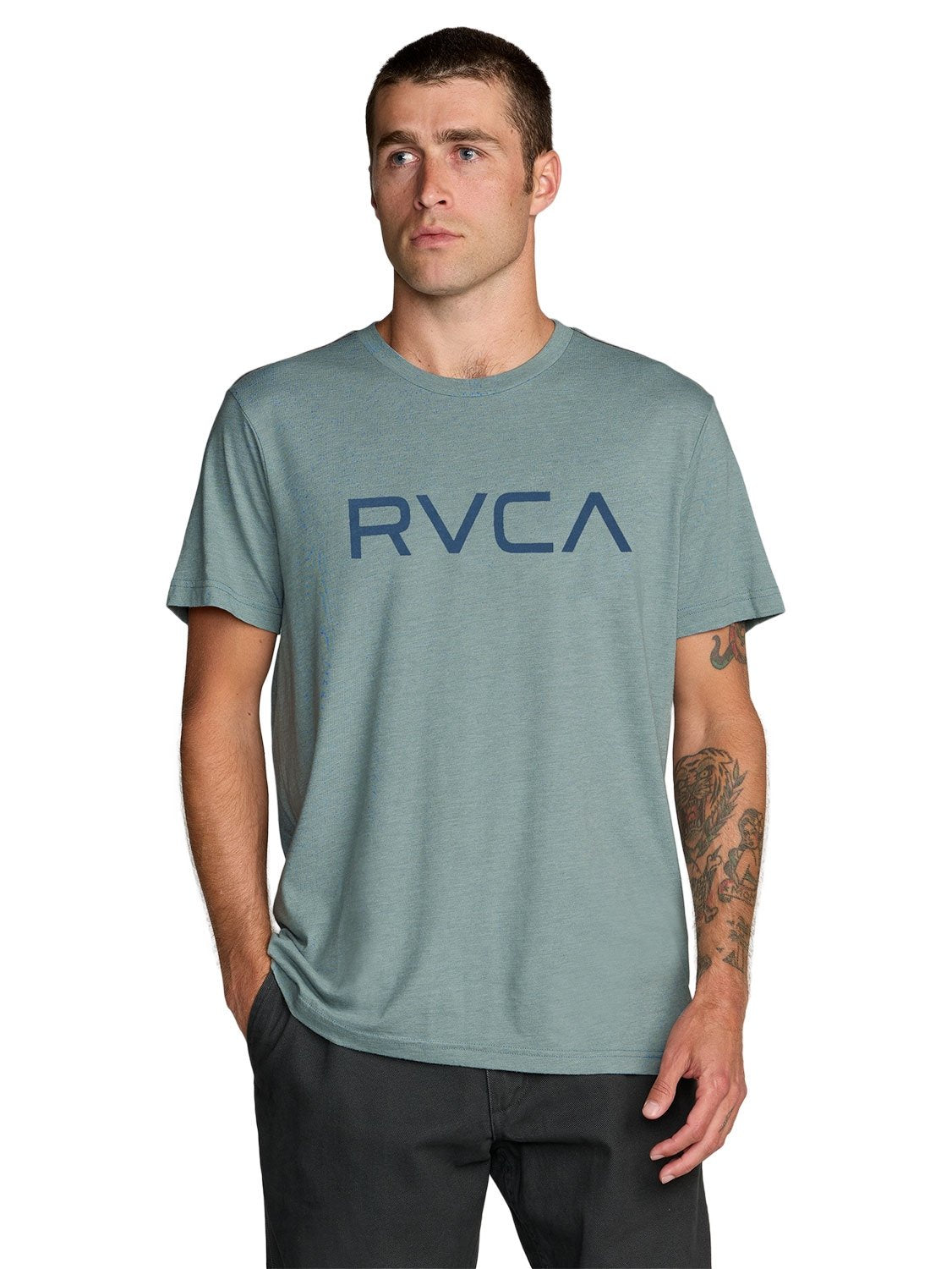 RVCA Men's Big RVCA Red Stitch T-Shirt