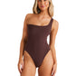 Billabong Ladies Terry Rib One Shoulder One-Piece Swimwear