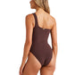 Billabong Ladies Terry Rib One Shoulder One-Piece Swimwear