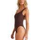 Billabong Ladies Terry Rib One Shoulder One-Piece Swimwear