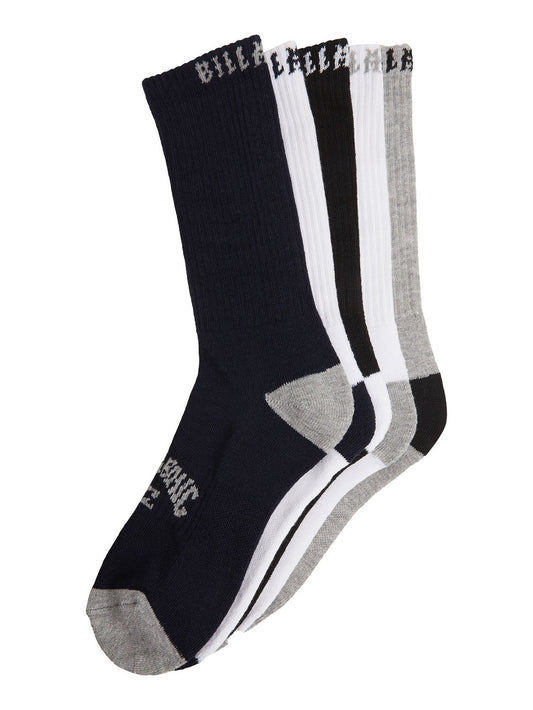 Billabong Men's Sport 5 Pack Socks