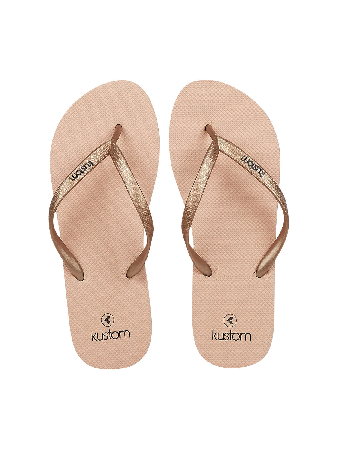 Kustom Ladies Classic Rose Tan Flip Flop