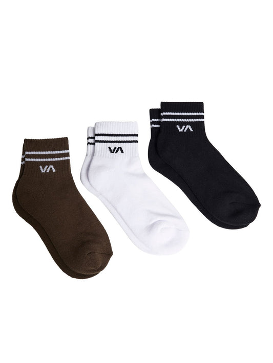 RVCA Ladies VA Mini Crew 3 Pack Socks