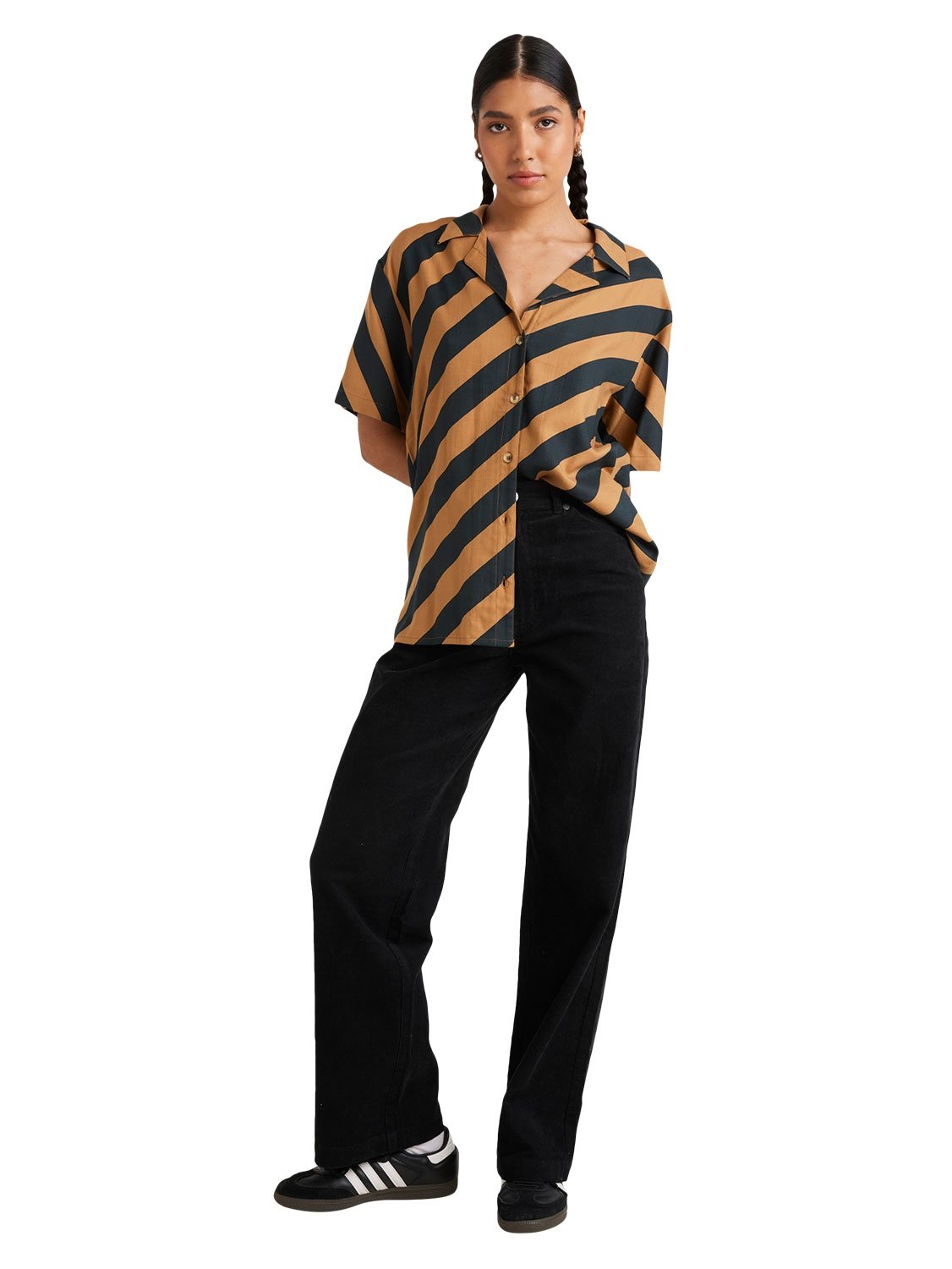 RVCA Ladies  Milspec Stripe Overshirt