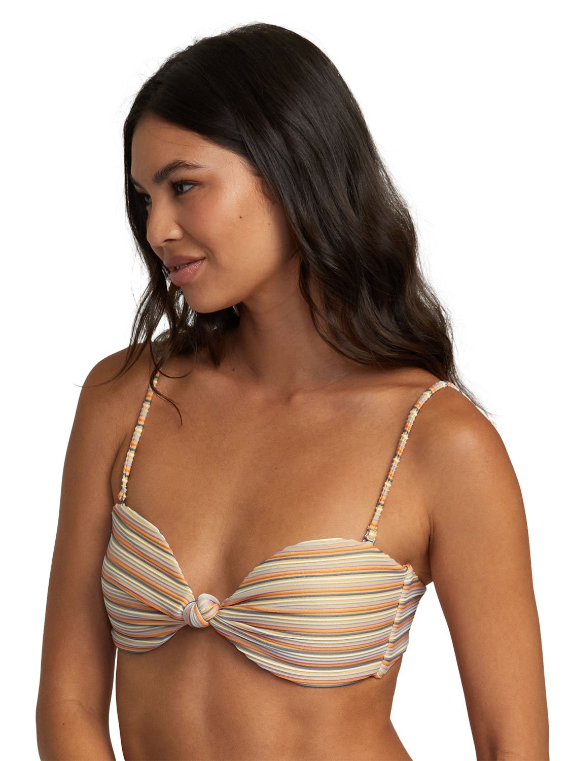 RVCA Ladies Ripple And Twist Bandeau Bikini Top