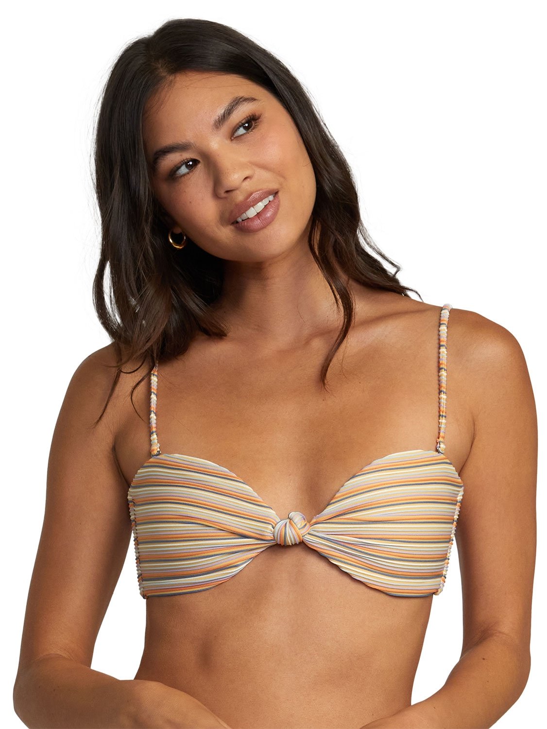 RVCA Ladies Ripple And Twist Bandeau Bikini Top