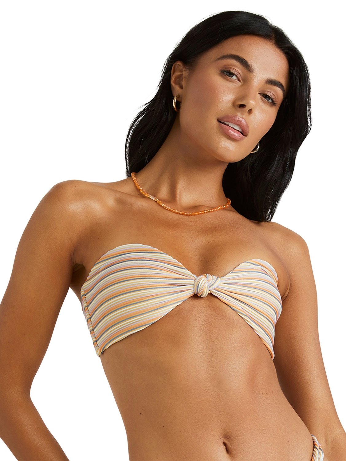 RVCA Ladies Ripple And Twist Bandeau Bikini Top