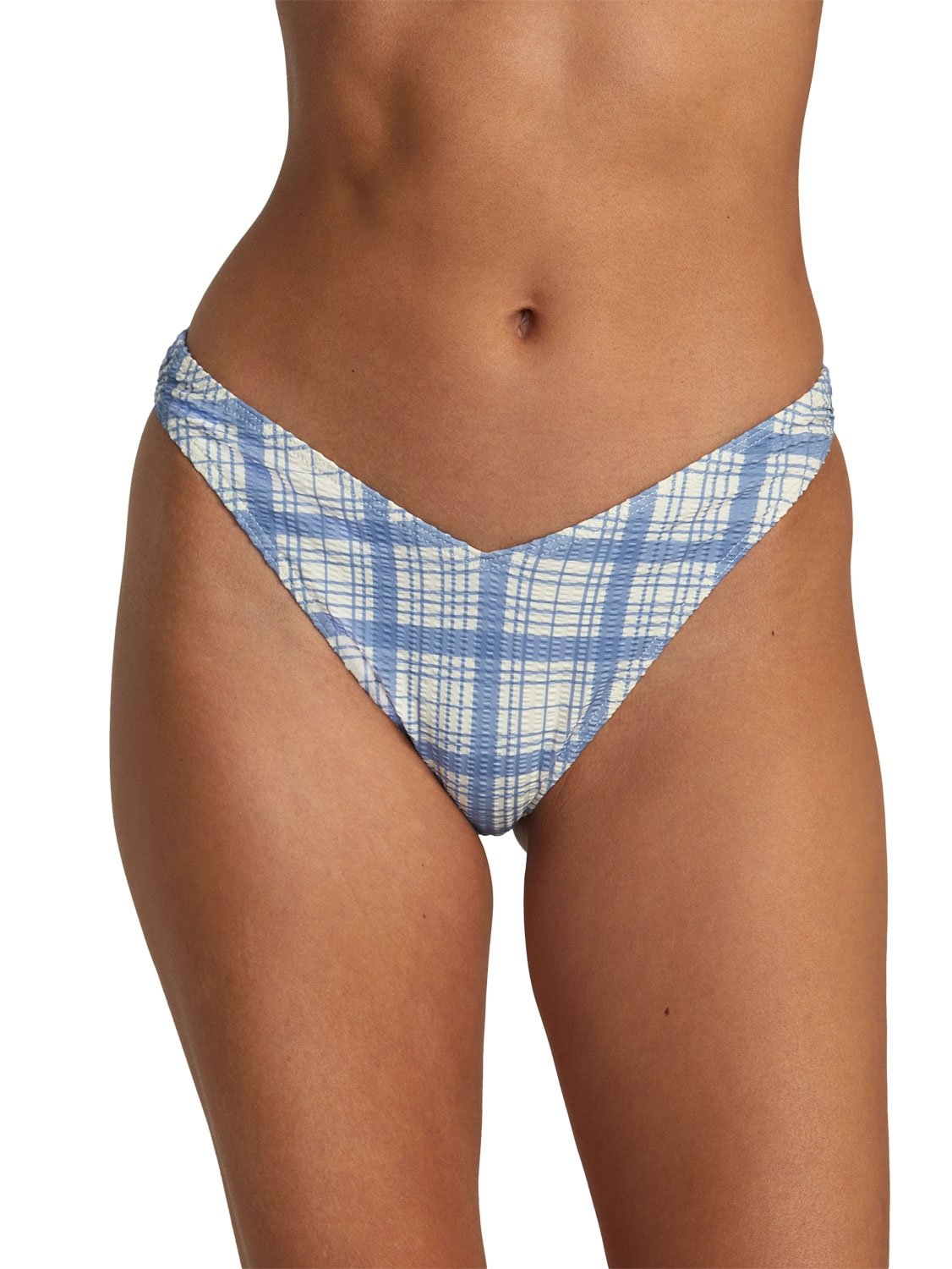 RVCA Ladies Vintage Plaid Medium French Bikini Bottom